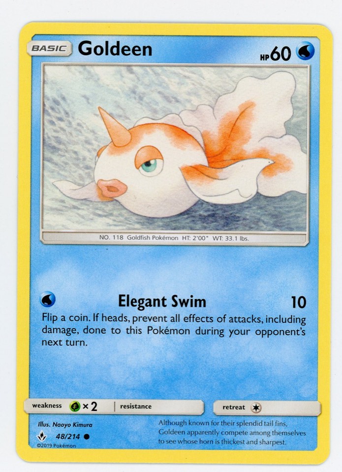 角金魚 Goldeen 球員卡 正面