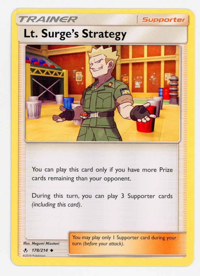 馬志士的作戰 Lt. Surge's Strategy 球員卡 正面